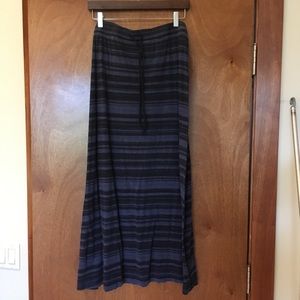 Navy and blue striped Maxi Skirt
